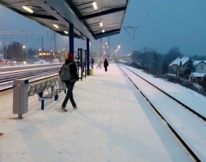 nádraží Úvaly, leden 2016